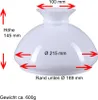 Petroleum Lampenglas Ø 189mm Ersatzglas Weiß Leuchtenglas Produktbild-Vorschau 3