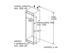 A technical drawing showing installation dimensions for a built-in refrigerator or freezer. Produktbild-Vorschau