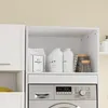 SoBuy Wasmachinekast Wit Met Lades en Planken, Productafbeelding-voorbeeld 5
