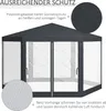 Outsunny Gartenpavillon 3,94x3,412m 6-eckig Pavillon mit Produktbild-Vorschau 4