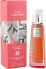 Givenchy Live Irrésistible Délicieuse Eau de Parfum in strukturiertem, rosa Flakon mit silbernem Sprühkopf neben passender Verpackung mit Silberprägung Produktbild-Vorschau