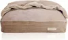 A close-up, front-facing view of a beige dog bed with a corduroy base and a soft, plush interior. Produktbild-Vorschau