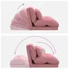 Fauteuil à pied réglable vidaXL en velours rose Voir les images du produit 8