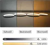 ZMH luce a sospensione bianca 4 fiamme tavolo da pranzo LED Anteprima dell’immagine prodotto 3