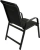A black outdoor chair shown from a rear-quarter angle against a white background. Produktbild-Vorschau