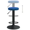 Hochwertig Barhocker 2 Stk. Blau Samt  333147 Produktbild-Vorschau 6