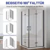 IMPTS Duschkabine Eckeinstieg 90x90cm Mattschwarz Dusche Produktbild-Vorschau 3