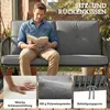 Outsunny Hollywoodschaukel Rattan 2-Sitzer Gartenschaukel Produktbild-Vorschau 6
