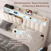Polsterbett 140x200 cm mit USB, Doppelbett mit Produktbild-Vorschau 6