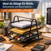 BigDean : porte-documents en métal à 3 compartiments pour Voir les images du produit 4