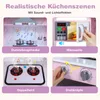 COSTWAY Kinderküche Holz, Spielküche Eck mit Licht und Produktbild-Vorschau 7