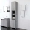 vidaXL Szafka łazienkowa szara Sonoma 30x30x183,5 cm Podgląd zdjęcia produktu 2
