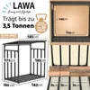 Kaminholzregal Metall mit Dach 185x105x185 verzinkt 1m tief Produktbild-Vorschau 2