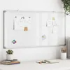 vidaXL Tableau blanc magnétique 60x30x1,7 cm aluminium Voir les images du produit 7