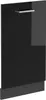 A black high-gloss dishwasher front panel with a gray base. Náhled obrázku produktu
