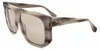 Max Mara Sonnenbrille MM0073 20E 60 Damen Creme Produktbild-Vorschau 4
