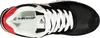 A top-down view of a black Dunlop sneaker with white laces and red accents. Produktbild-Vorschau
