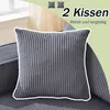 L-Form-Sofa aus Cordstoff, 2-Sitzgruppe Chaiselongue-Ecke, Produktbild-Vorschau 6