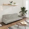Design Schlafsofa 2-Sitzer Hellgrau Samt, Schlafsofas 2024 Produktbild-Vorschau 1