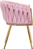 4Rico stoel QS-GW06G, fluweel, roze Productafbeelding-voorbeeld 3