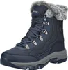 A single blue winter boot with gray accents and faux fur trim is shown against a white background. Voir les images du produit