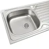 86 × 43,5 cm Einbauspüle Edelstahl Komplettset mit Armatur Produktbild-Vorschau 3