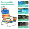 COSTWAY 2 Strandstühle und Tisch Set mit verstellbarer Produktbild-Vorschau 7