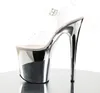 FLAMINGO-808 Damen Sandale von Pleaser, Transparent Silber Produktbild-Vorschau 3