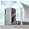A promotional image showcasing a phone case with a stylus holder and a free stylus pen. Produktbild-Vorschau