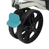 A close-up view of a wheel and brake mechanism on an outdoor table tennis table. Produktbild-Vorschau