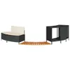 vidaXL Whirlpool-Umrandung Schwarz Poly-Rattan und Produktbild-Vorschau 4