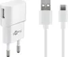 goobay USB-C laadset, 1A, netvoeding met Type-C kabel, wit, Productafbeelding-voorbeeld 1