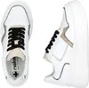 A pair of white Rieker women's lace-up shoes are shown against a white background. Produktbild-Vorschau