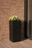 Vaso da fiori BLOCK in fibra di vetro, antracite, 40x40x100 Anteprima dell’immagine prodotto 2