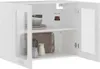 vidaXL Wisząca szklana szafka biała 80x31x60 cm materiał Podgląd zdjęcia produktu 3