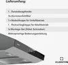 A list of items included in the delivery of a product and an image of the product itself. Produktbild-Vorschau