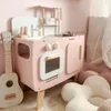 Kinderküche aus Holz – Retro-Design, rosa, inkl. Zubehör & Produktbild-Vorschau 9