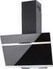 A black and silver cooker hood against a white background. Produktbild-Vorschau