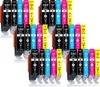 Multiple rows of printer ink cartridges. Produktbild-Vorschau