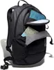 A black backpack with its main compartment open, showing a map inside. Podgląd zdjęcia produktu