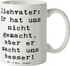 Mr. & Mrs. Panda Keramiktasse Spruch Ziehvater Liebe - Weiß Produktbild-Vorschau 1