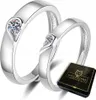 Paire d'anneaux de mariage en acier argenté réglable r.UNI Voir les images du produit 2