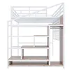 Merax Lit mezzanine 140x200 cm avec armoire et éclairage Voir les images du produit 8