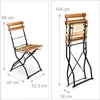 Relaxdays Gartenstuhl 4er Set, klappbar, Metall, Naturholz, Produktbild-Vorschau 4