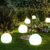 9er Set LED Solarkugel weiß, Erdspieß, DxH 10x38 cm Produktbild-Vorschau 18