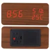 Houten wekker met LED-display, spraakbesturing, Productafbeelding-voorbeeld 4
