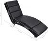 vidaXL Masážne lehátko Black Imitation Leather Náhľad obrázku produktu 4