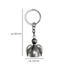 Schlüsselanhänger Engel silber aus Metall gebürstet 8,5 cm Produktbild-Vorschau 7