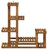vidaXL Pflanzenständer Natur 93,5 x 25 x 91,5 cm Massivholz Produktbild-Vorschau 3