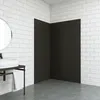 90x90x210cm Stein Anthrazit Duschrückwand Alu Produktbild-Vorschau 1